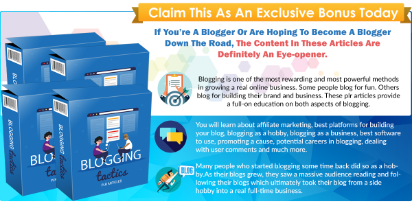 Blogging Tactics PLR Articles Image